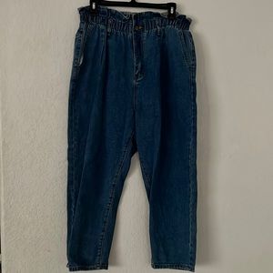 Shein paper bag cropped jean